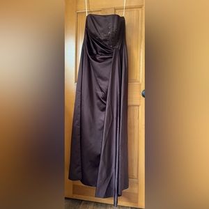 Size 16 David’s Bridal chocolate, metallic brown dress